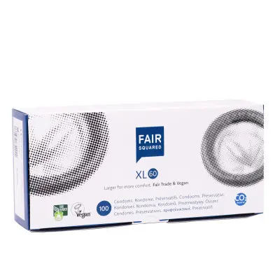 Fair Squared Kondome XL 60 100er – vegan