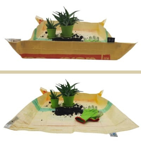 FAIR ZONE Upcycling-Pflanzmatte / Umtopfmatte 70x70