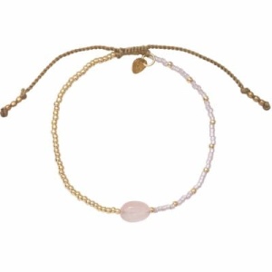 A BEAUTIFUL STORY Ruby Rose Quartz Gold Bracelet