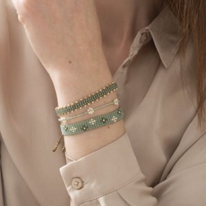 A BEAUTIFUL STORY Sunshine Aventurine Gold Bracelet