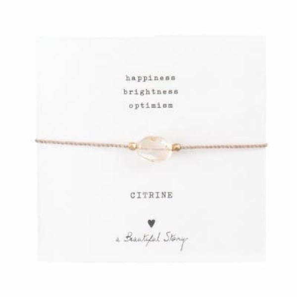 A BEAUTIFUL STORY Gemstone Card Citrine Gold Bracelet