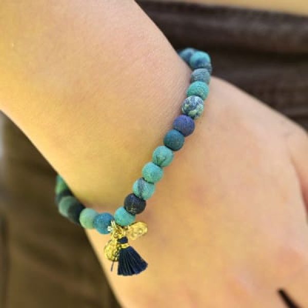 WORLDFINDS Kantha Connection Bracelet - Serenity (blue) (BR-3014-blu)