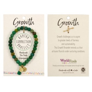 WORLDFINDS Kantha Connection Bracelet – Growth (green) (BR-3014-grn)