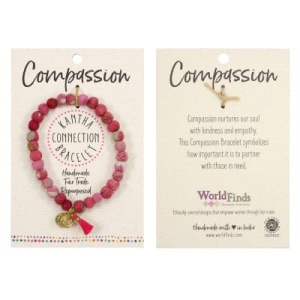 WORLDFINDS Kantha Connection Armband/Bracelet – Compassion (pink) (BR-3014-pnk)