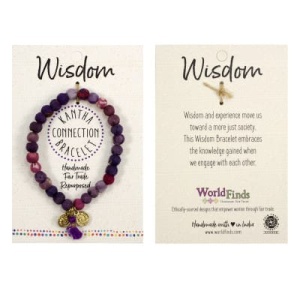 WORLDFINDS Kantha Connection Armband/Bracelet- Wisdom (purple) (BR-3014-pur)