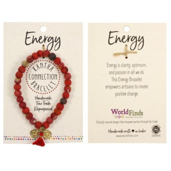 WORLDFINDS Kantha Connection Armband/Bracelet - Energy (red) (BR-3014-red)