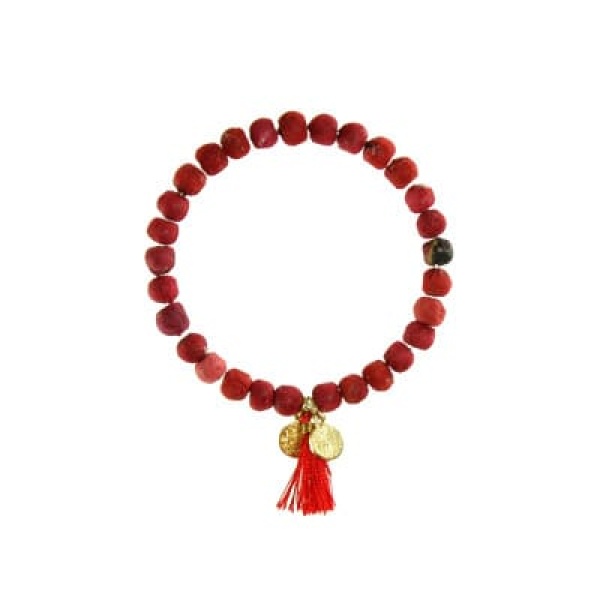 WORLDFINDS Kantha Connection Armband/Bracelet - Energy (red) (BR-3014-red)