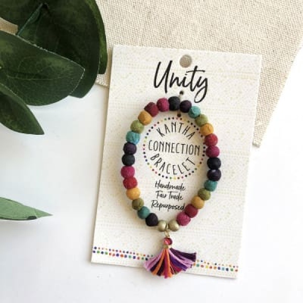 WORLDFINDS Kantha Connection Armband/Bracelet - Unity (rainbow) (BR-3014-rnbw)