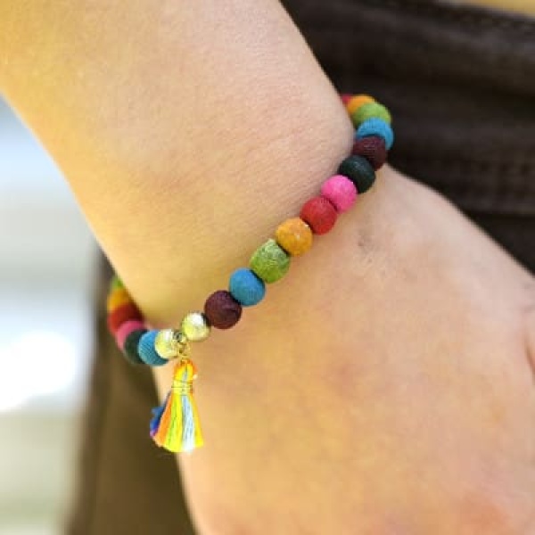 WORLDFINDS Kantha Connection Armband/Bracelet - Unity (rainbow) (BR-3014-rnbw)