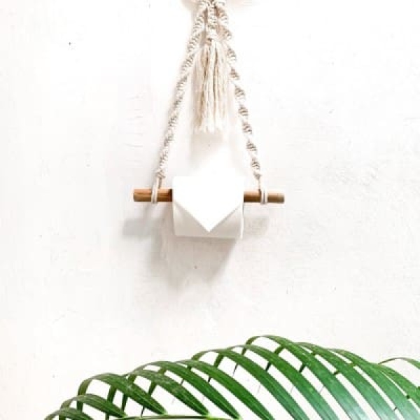 SASAK MARKET Makramee Toilettenpapierhalter