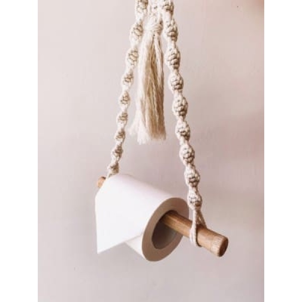 SASAK MARKET Makramee Toilettenpapierhalter