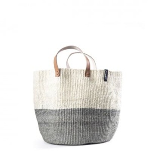 MIFUKO Kiondo market basket natural and light greay M Sisal 2444S