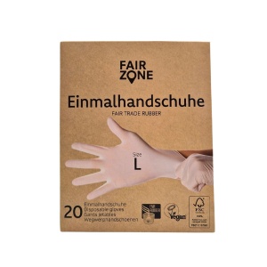 FAIR ZONE Einweg Latex Handschuhe Large 20 Stück