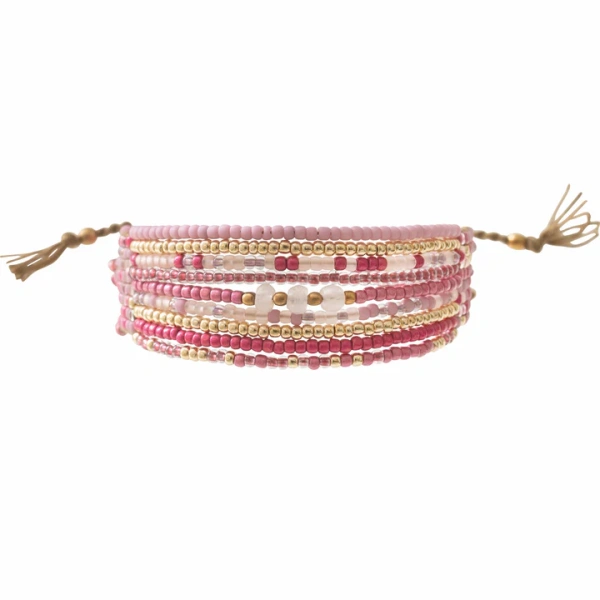 A BEAUTIFUL STORY brightness rose quartz gp bracelet