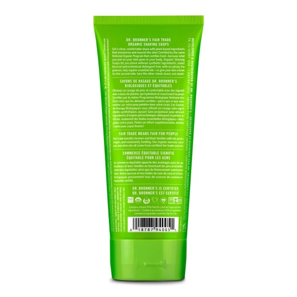 DR. BRONNER'S Organic Shaving Soap Lemongrass Lime 207ml – Bild 2