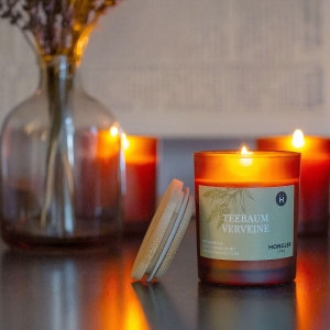 HONGLER Duftkerze Teebaum Verveine im Amberglas