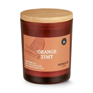 HONGLER Duftkerze Orange Zimt im Amberglas