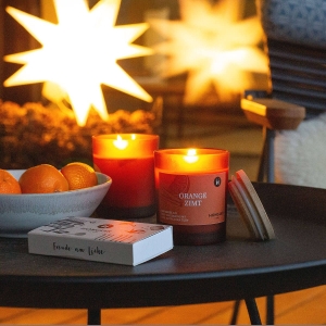 HONGLER Duftkerze Orange Zimt im Amberglas