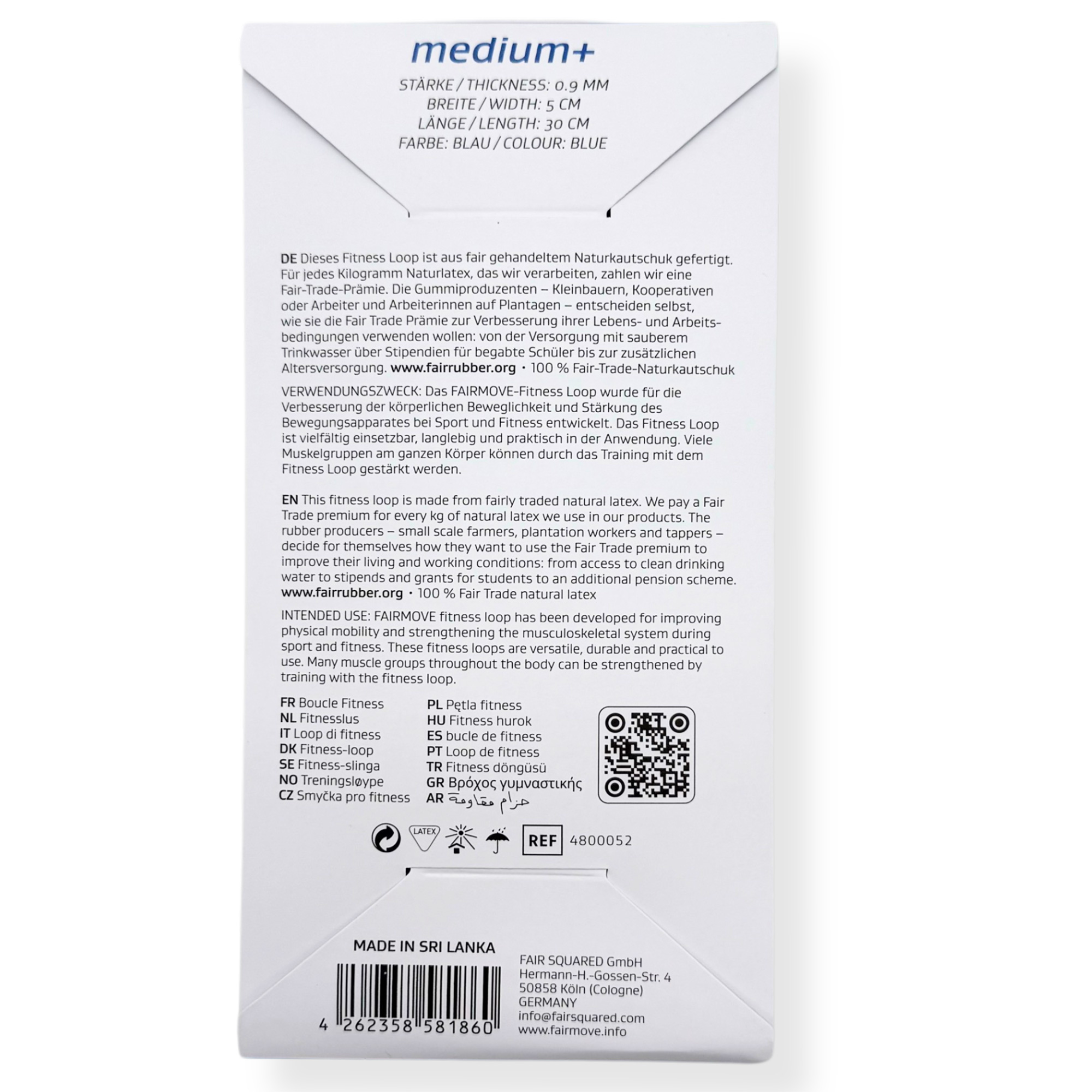 FAIR MOVE Fitness Loop medium plus 1er - Blue – Bild 2
