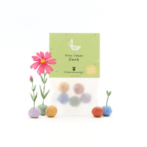 STADTGÄRTNER 5 Blumenmurmeln im Tütchen “Gans lieben Dank”