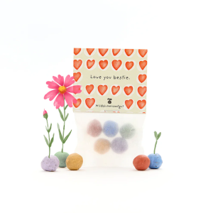 STADTGÄRTNER 5 Blumenmurmeln im Tütchen “Love You Bestie”