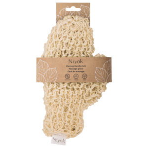 NIYOK Massagehandschuh gestrickt, Sisal