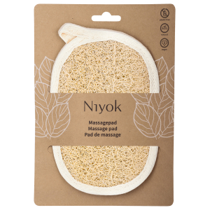 NIYOK Massagepad, Luffa & Baumwolle