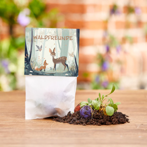 STADTGÄRTNER 5er Blumenmurmeln im Pergaminbeutel – “Waldfreunde”