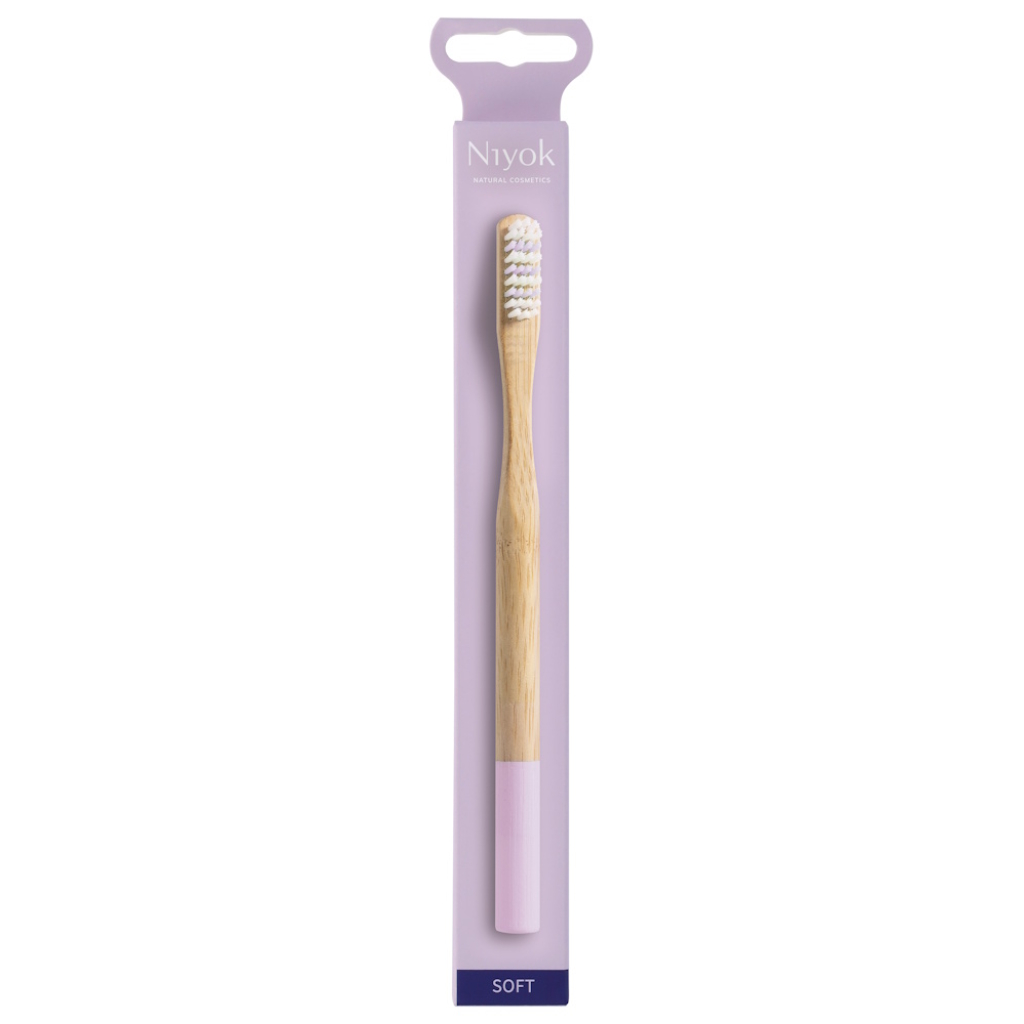 NIYOK Bambuszahnbรผrste Adult, Soft, Flieder