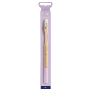 NIYOK Bambuszahnbürste Adult, Soft, Flieder