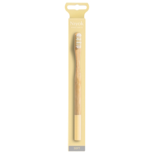 NIYOK Bambuszahnbürste Adult, Soft, Gelb