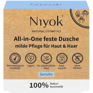 NIYOK Feste Dusche All-in-One Sensitiv 80g