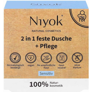 NIYOK Feste Dusche & Pflege Sensitiv 80g