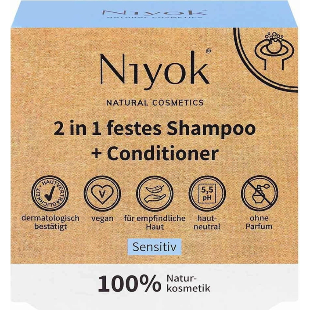 NIYOK Festes Shampoo & Conditioner Sensitiv 80g