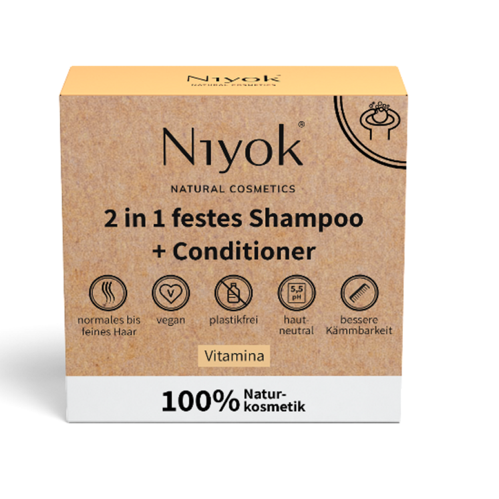 NIYOK Festes Shampoo & Conditioner Vitamina 80g