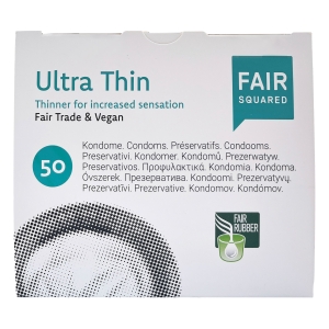 FAIR SQUARED Ultrathin – Dünnere vegane Kondome, 50er
