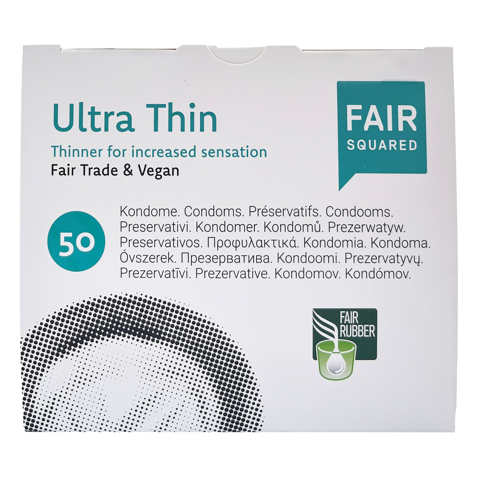 FAIR SQUARED Ultrathin – Dünnere vegane Kondome, 50er – Bild 2